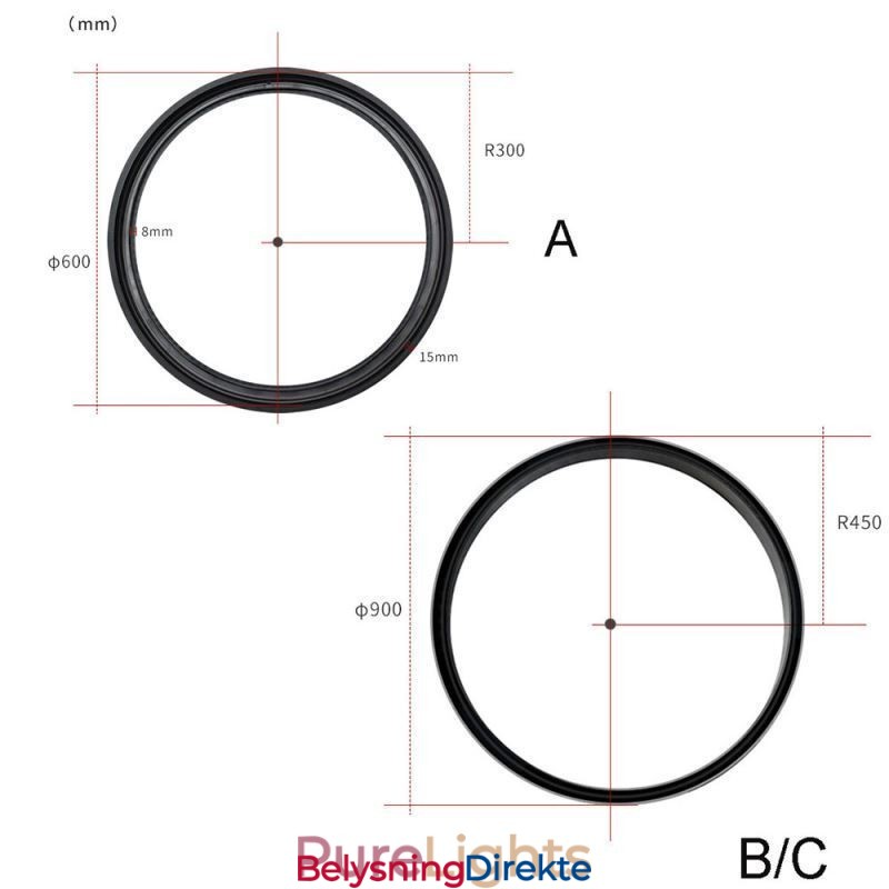 Innfelte Skinnebelysningsskinner Runde Magnetiske Aluminiums Skinnestrimler