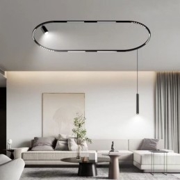 Innfelte Skinnebelysningsskinner Runde Magnetiske Aluminiums Skinnestrimler