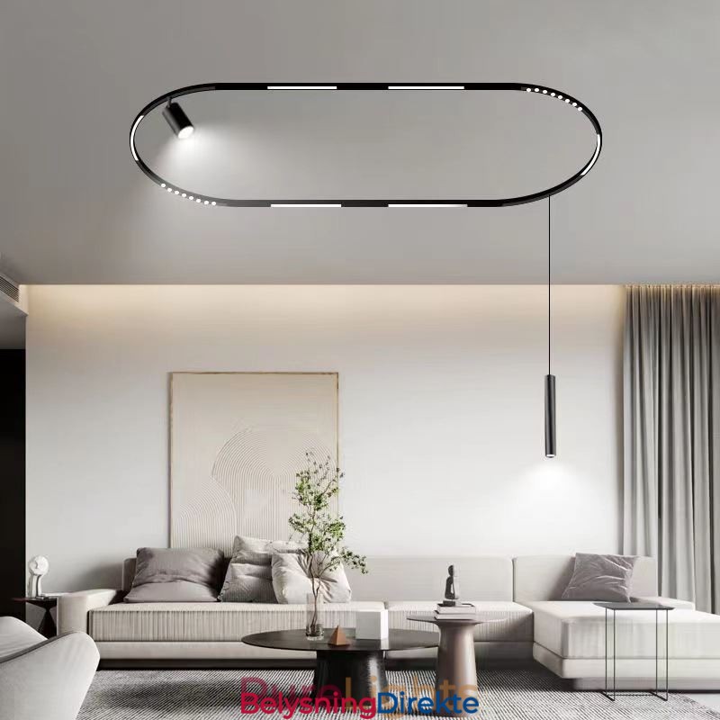 Innfelte Skinnebelysningsskinner Runde Magnetiske Aluminiums Skinnestrimler