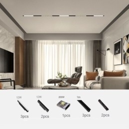 Magnetisk Skinnelampe Innfelt Spotlight Dekorativ Lampe 3M 36V