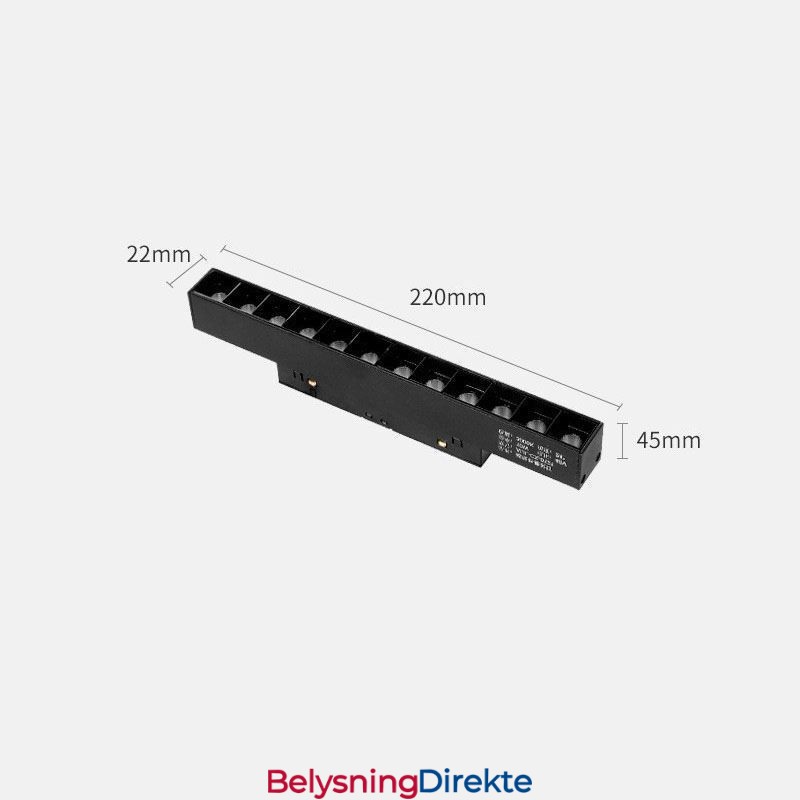 Magnetisk Skinnelampe Innfelt Spotlight Dekorativ Lampe 3M 36V