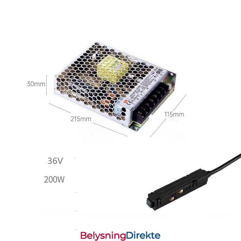 Magnetisk Skinnelampe Innfelt Spotlight Dekorativ Lampe 3M 36V