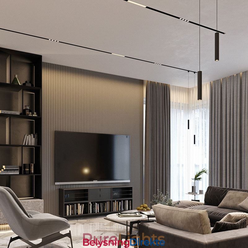 Skinnependellampe Magnetisk Innfelt Pendellampe Spotlight 36V