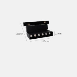 Innfelt Spotlight Magnetisk Skinnelampe Dekorativ Lampe 3M*2