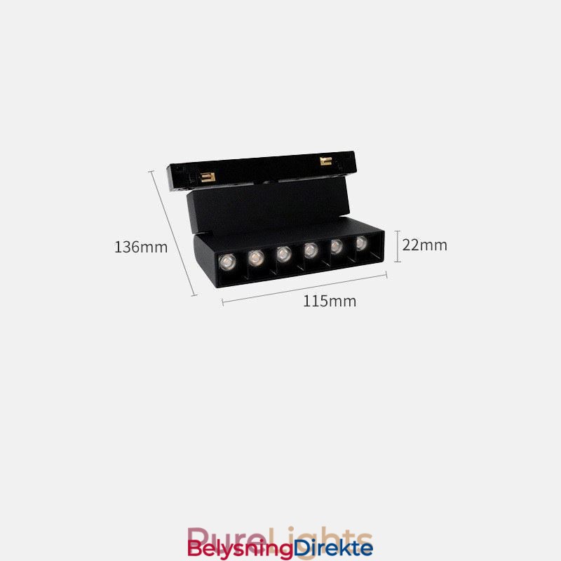 Innfelt Spotlight Magnetisk Skinnelampe Dekorativ Lampe 3M*2