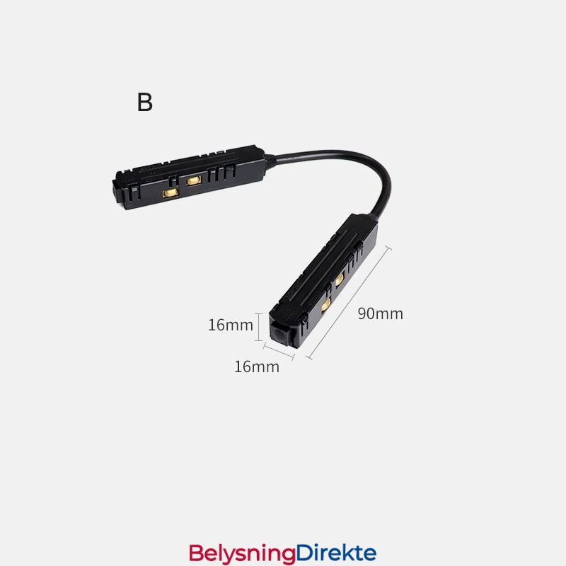 Magnetisk Skinnebelysningstilbehør Innfelt Skinneskinnehjørnekobling