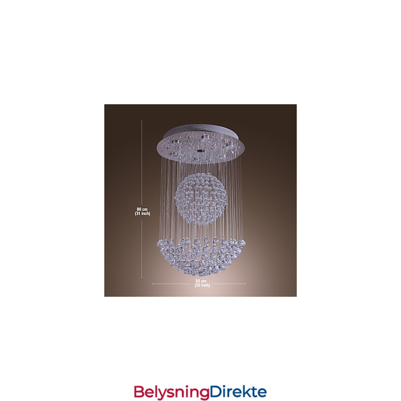 Moderne Samtidskunst Krystallkrone Med Innfelt Montering