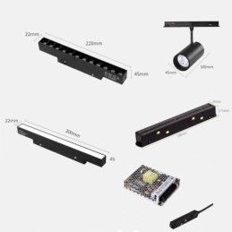 Innfelt Spotlight Magnetisk Skinnelampe Dekorativ Lys 6M 36V