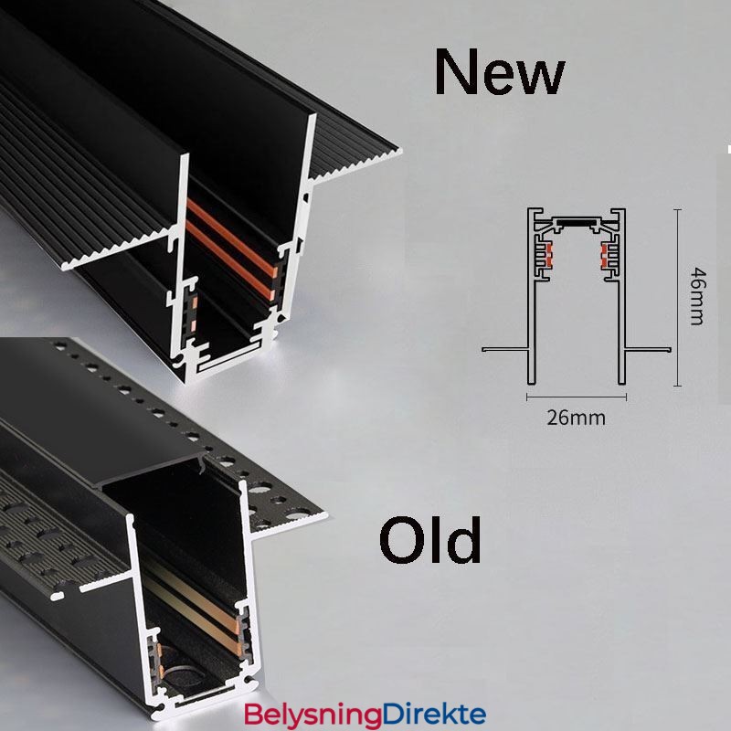 Innfelt Spotlight Magnetisk Skinnelampe Dekorativ Lys 6M 36V