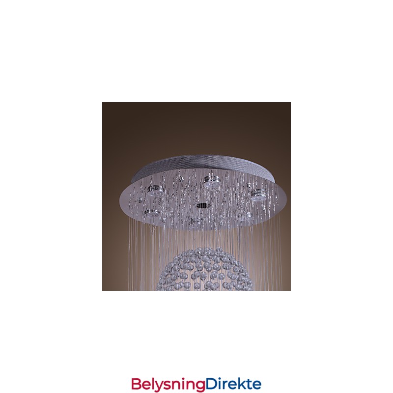 Moderne Samtidskunst Krystallkrone Med Innfelt Montering