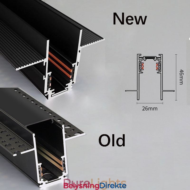 Magnetisk Skinnelampe Innfelt Spotlight Dekorativ Lampe 6M*2