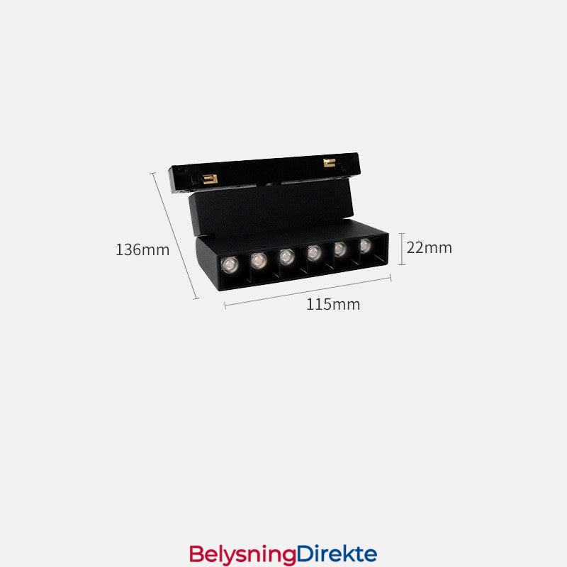 Innfelt Skinnegitterspotlight Skinnelistspotlight Magnetisk Foldegrillspotlight 36V