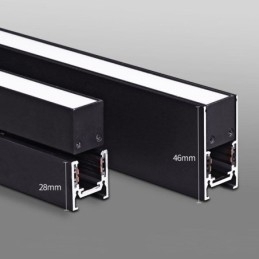 Innfelte Skinnebelysningsskinner Magnetisk Aluminiumsskinneoverflateprofil Ultratynn Skinnelyslist 100 Cm