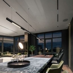 Innfelte Skinnebelysningsskinner Magnetisk Aluminiumsskinneoverflateprofil Ultratynn Skinnelyslist 100 Cm