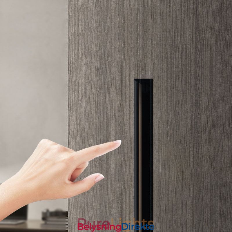 Innfelte Skinnebelysningsskinner Magnetisk Aluminiumsskinneoverflateprofil Ultratynn Skinnelyslist 100 Cm