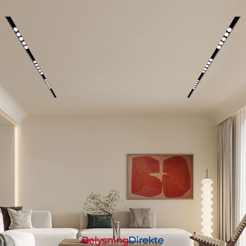 Innfelt Skinnegitter Spotlight Strip Spotlight Magnetisk Skinnegitter Spotlight 36V