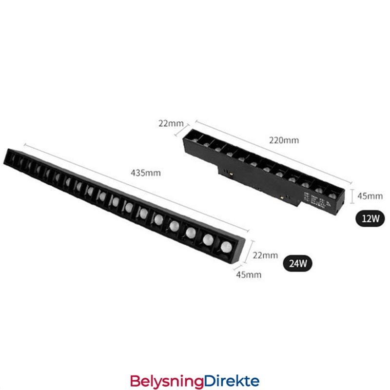 Innfelt Skinnegitter Spotlight Strip Spotlight Magnetisk Skinnegitter Spotlight 36V