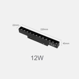 Innfelt Skinnegitter Spotlight Strip Spotlight Magnetisk Skinnegitter Spotlight 36V
