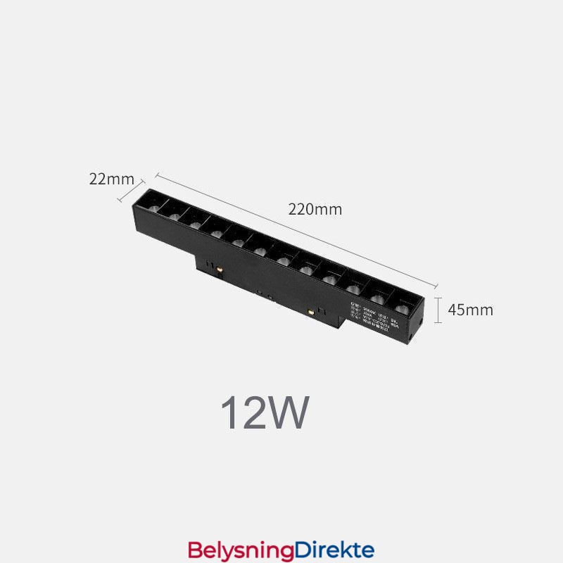 Innfelt Skinnegitter Spotlight Strip Spotlight Magnetisk Skinnegitter Spotlight 36V