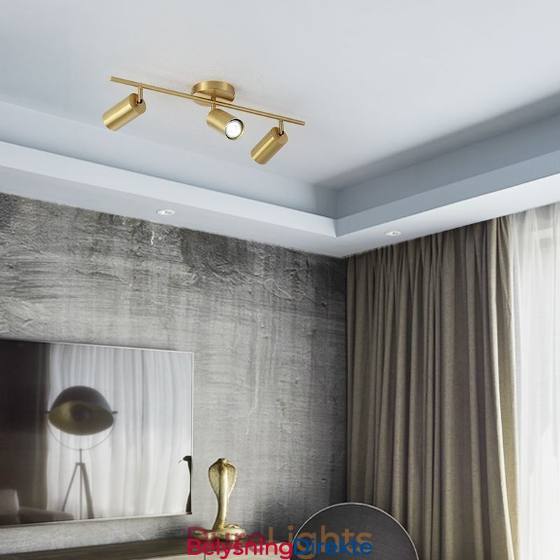 Nordisk Messing Taklampe Med Innfelt Tak