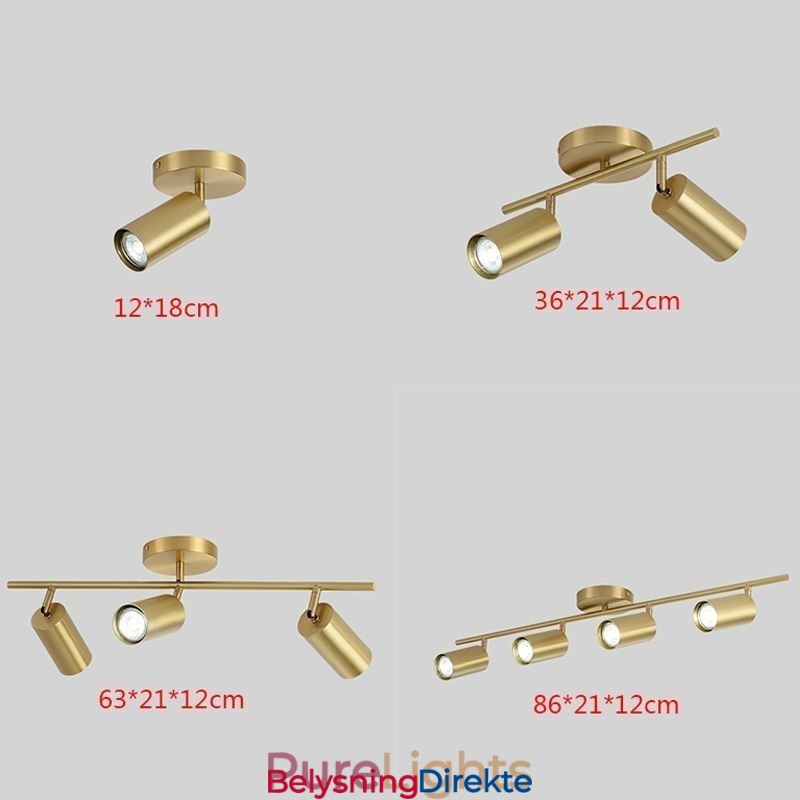 Nordisk Messing Taklampe Med Innfelt Tak