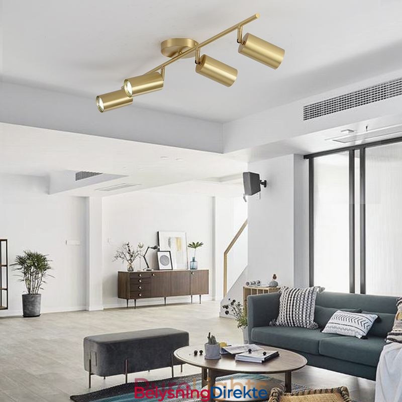 Nordisk Messing Taklampe Med Innfelt Tak