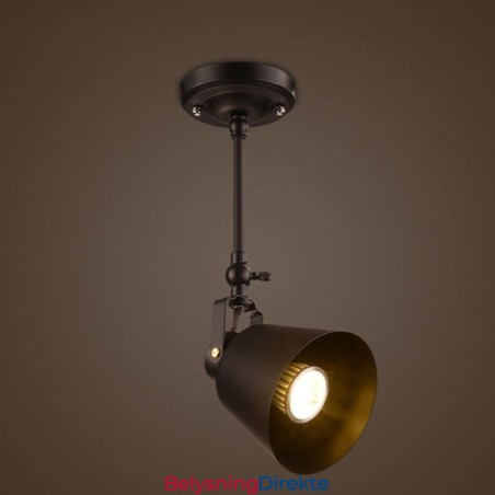 Rustikk Jernspotlight Landlig Vintage Taklampe