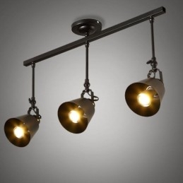 Rustikk Jernspotlight Landlig Vintage Taklampe