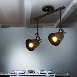 Rustikk Jernspotlight Landlig Vintage Taklampe