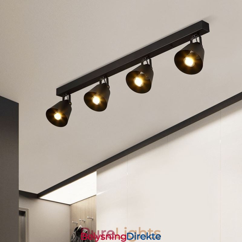 Rustikk Vintage Spotlight Industriell Jernskinnebelysning