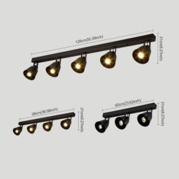 Rustikk Vintage Spotlight Industriell Jernskinnebelysning