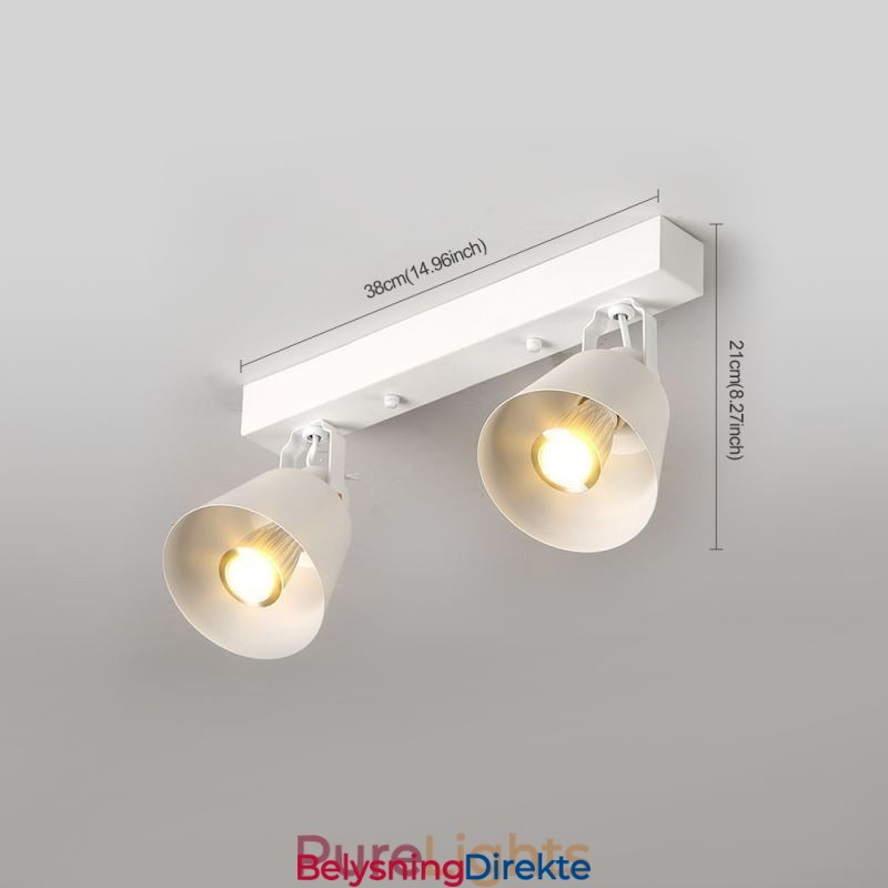 Rustikk Vintage Spotlight Industriell Jernskinnebelysning