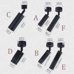 Roterbar Cob-Spotlight Svart Takspotlight (Enkelt Lys)