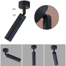 Roterbar Cob-Spotlight Svart Takspotlight (Enkelt Lys)