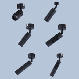 Roterbar Cob-Spotlight Svart Takspotlight (Enkelt Lys)