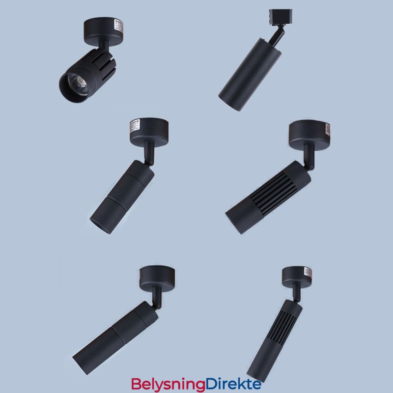 Roterbar Cob-Spotlight Svart Takspotlight (Enkelt Lys)