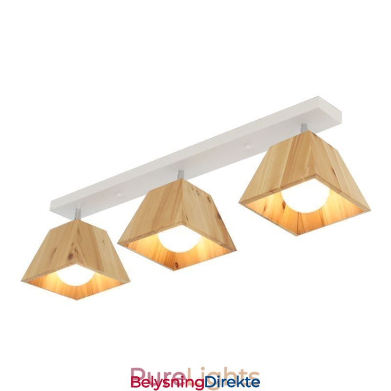 Nordisk Trespotlight Med Fire Prismer, Roterbar Takspotlight