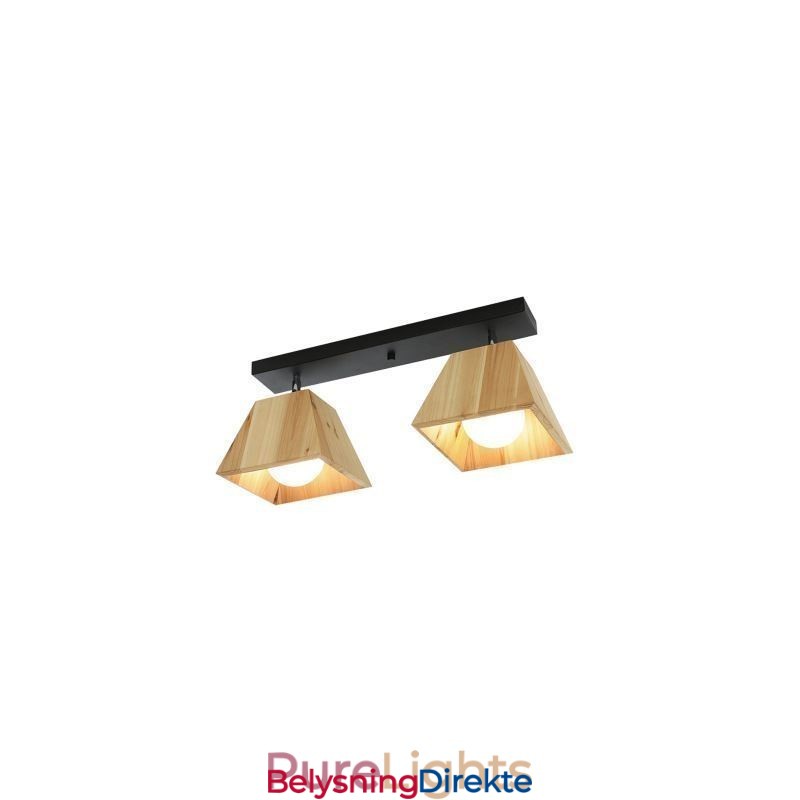 Nordisk Trespotlight Med Fire Prismer, Roterbar Takspotlight