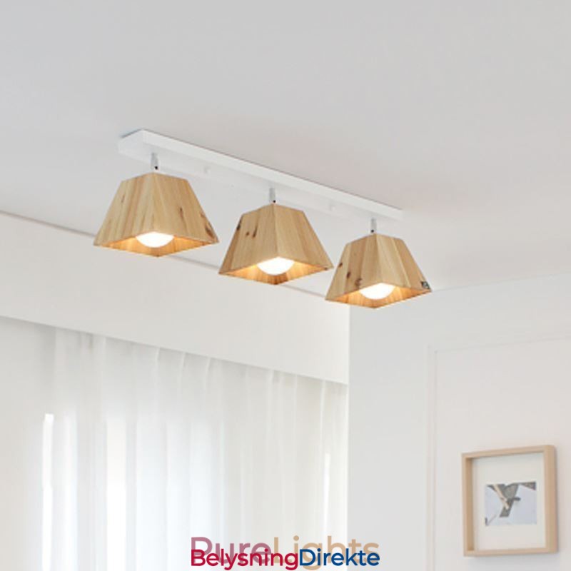 Nordisk Trespotlight Med Fire Prismer, Roterbar Takspotlight