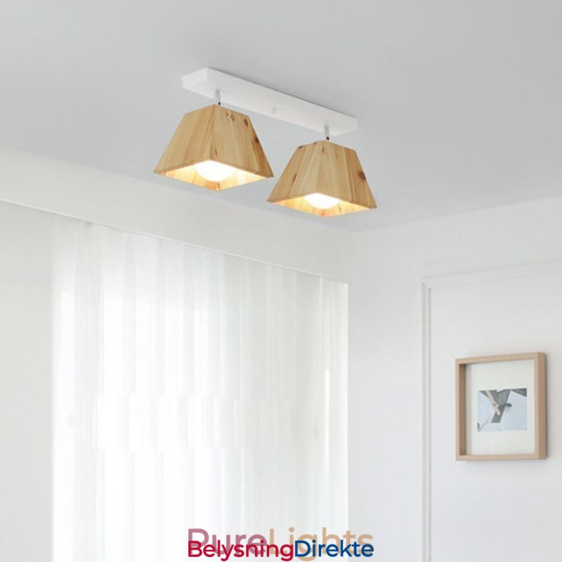 Nordisk Trespotlight Med Fire Prismer, Roterbar Takspotlight