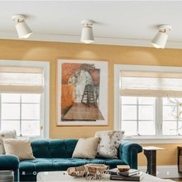 Nordisk Jernspotlight I Tre, Enkel Taklampe (Enkelt Lys)