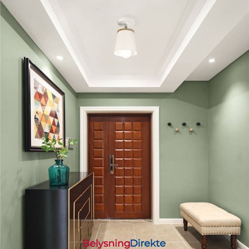 Nordisk Jernspotlight I Tre, Enkel Taklampe (Enkelt Lys)