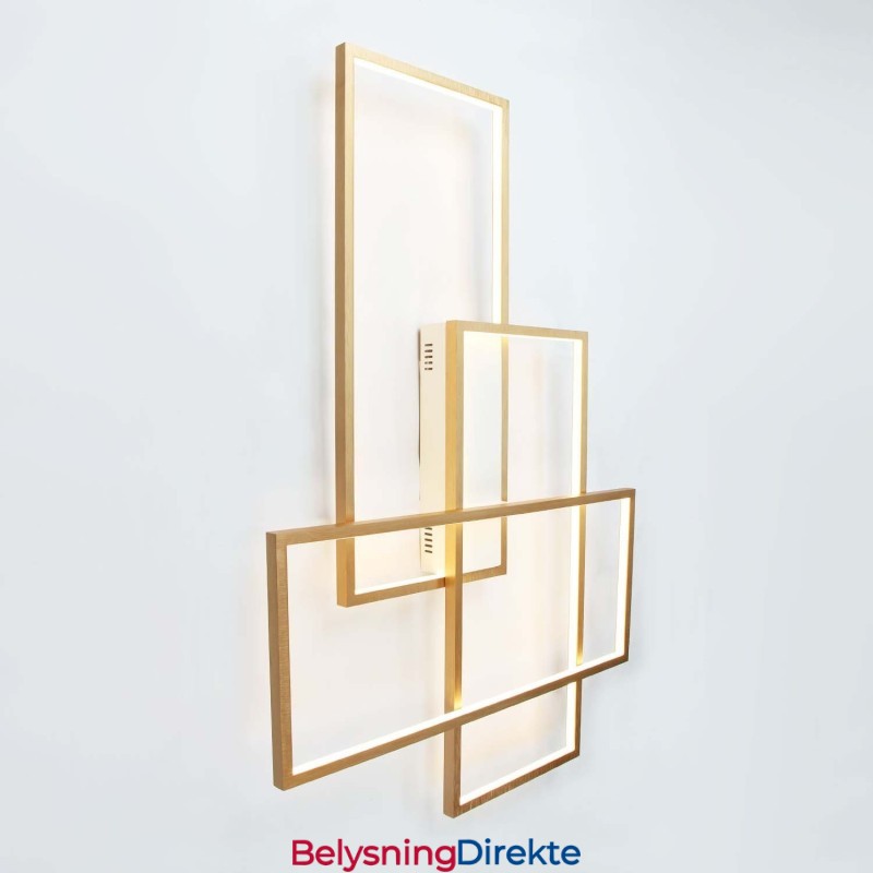 Gullfarget Moderne Taklampe I Aluminium, Innfelt Med Fjernkontrolldimmer, For Stue, Soverom (Kan Også Brukes Som Vegglampe)