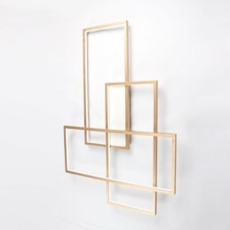 Gullfarget Moderne Taklampe I Aluminium, Innfelt Med Fjernkontrolldimmer, For Stue, Soverom (Kan Også Brukes Som Vegglampe)