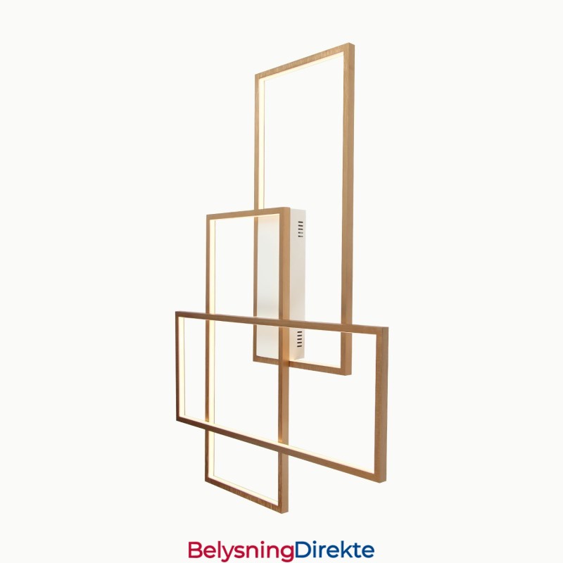 Gullfarget Moderne Taklampe I Aluminium, Innfelt Med Fjernkontrolldimmer, For Stue, Soverom (Kan Også Brukes Som Vegglampe)