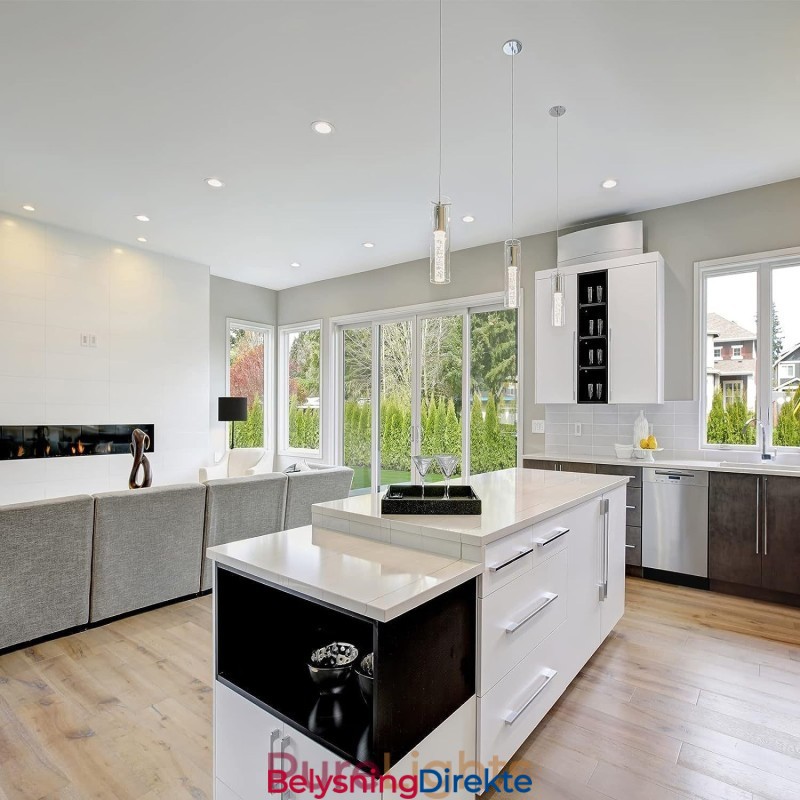 Kunstnerisk Pendellampe Med 3 Lys Og Glassskjermer, G4-Pæresokkel