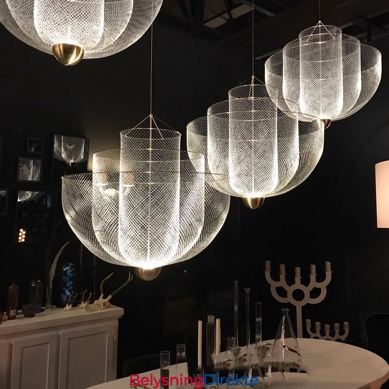 Nordisk Grid Designer Kreativ Og Unik Form Kunst Dekorativ Pendellampe