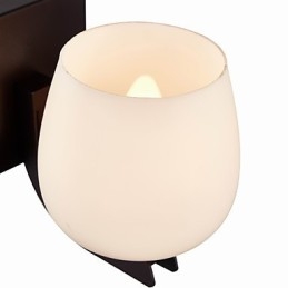 Vegglampe I Jern Med Glassskjerm Klassisk Moderne Belysning Vegglampetter