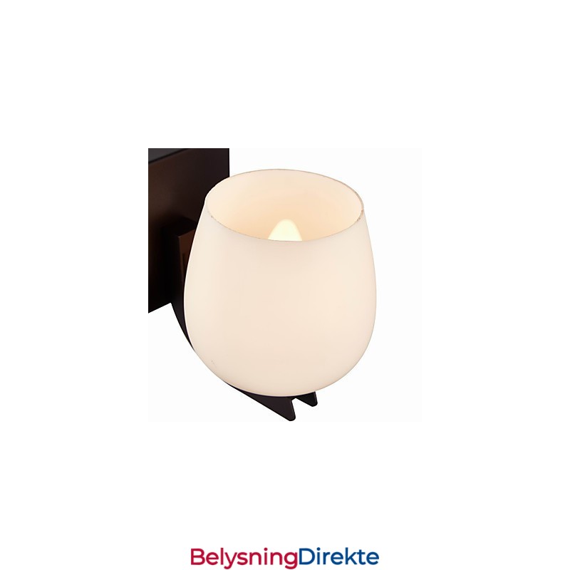 Vegglampe I Jern Med Glassskjerm Klassisk Moderne Belysning Vegglampetter