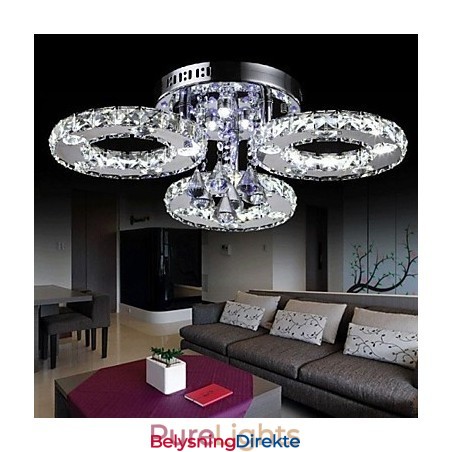 Moderne Samtids Krystall Krom Metall Innfelt Montering